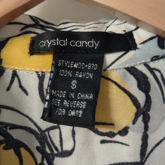Crystal Candy Button Front Sun Dress with Fun 80's Pattern - Picture 6 of 6